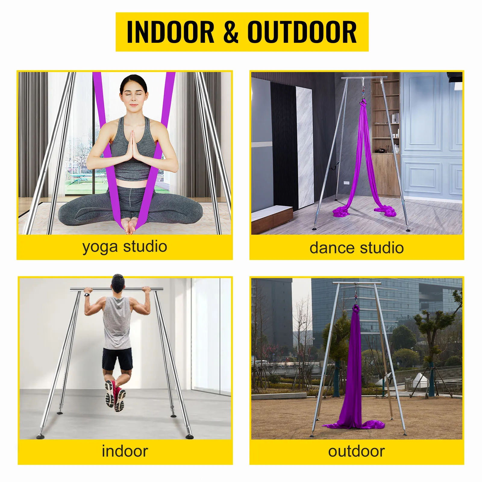 VEVOR yoga sling inversion for yoga, dance, and outdoor studios.