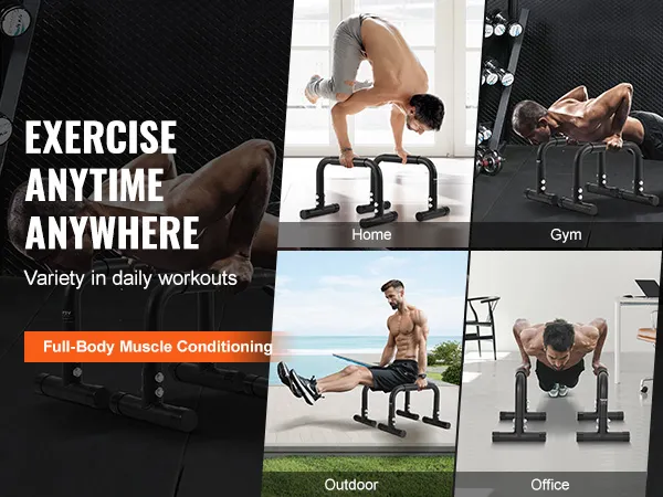 VEVOR Dip-Stangen für Ganzkörper-Muskeltraining zu Hause, im Fitnessstudio, im Freien und beim Training im Büro.