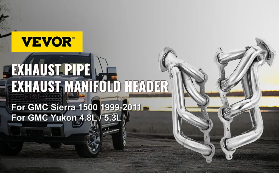 Colector de escape VEVOR para GMC Sierra 1500 y GMC Yukon 4.8l/5.3l.