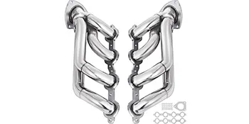 Colector de escape VEVOR, acero inoxidable, colectores dobles con hardware de instalación.