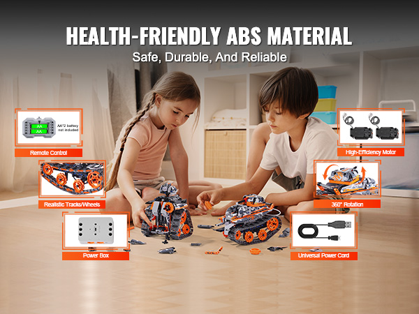 VEVOR Stem Robot Building Kit - 5 in 1, 554 PCS Remote