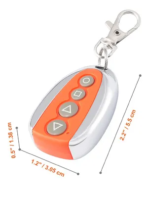 VEVOR Gate Opener Remote, 131 ft Gate Remote Control, 4 Button Automatic Gate Opener Remote, Gate Remote Control Multicode, Electric Rolling Driveway Gate Opener Closer Security Kit Remote, Orange
