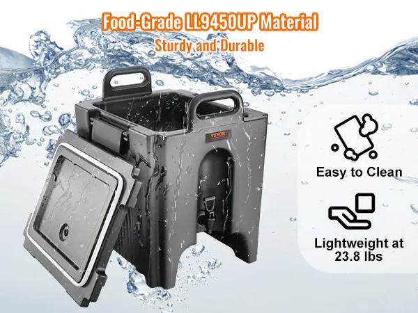 VEVOR insulated beverage dispenser, food-grade ll9450up, easy to clean, lightweight, sturdy and durable