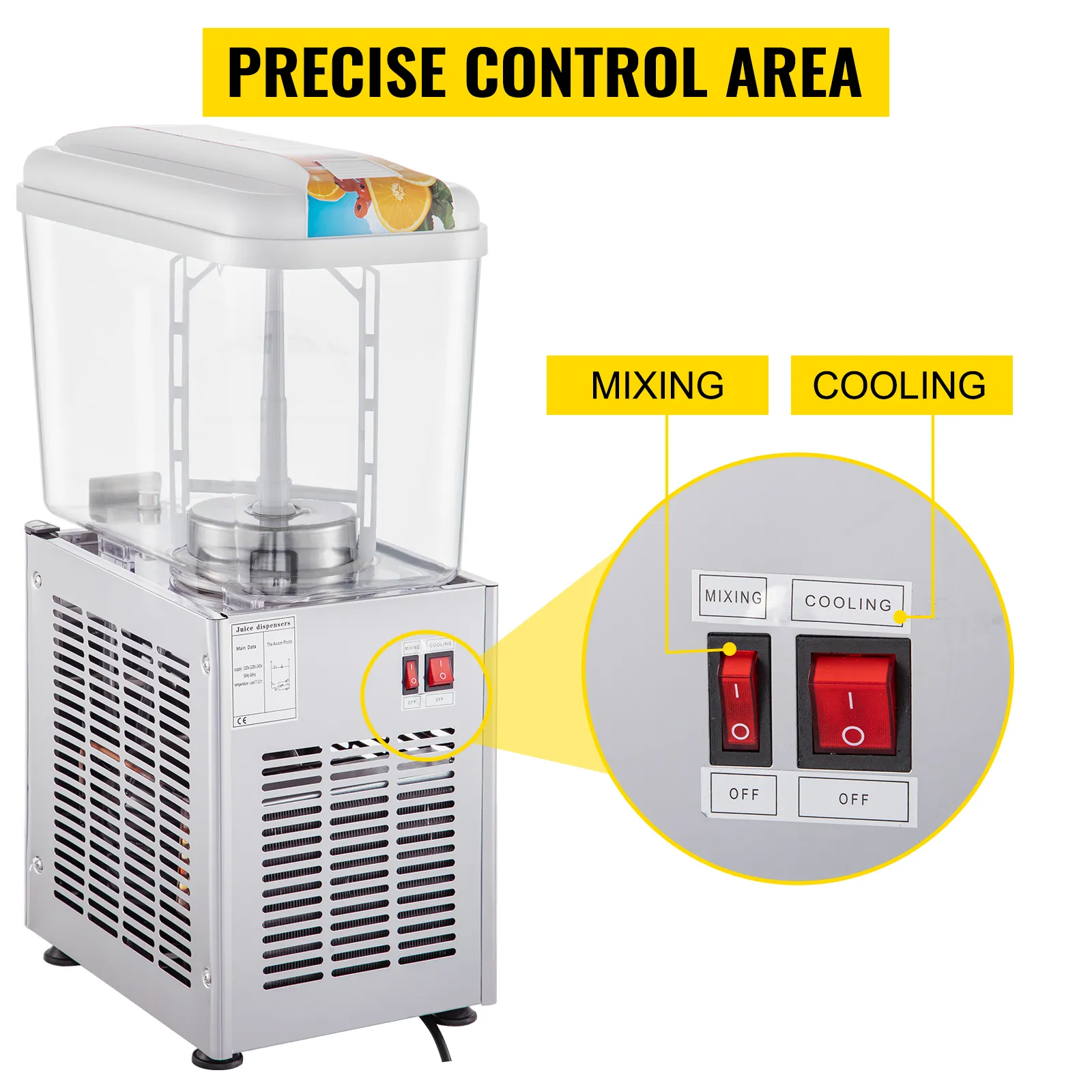 Dispensador de bebidas comercial VEVOR con controles de mezcla y enfriamiento