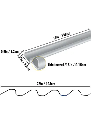 VEVOR greenhouse spring wire bundle, 78in length, 1/16in thickness, 1.25in width.