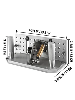 VEVOR bandslijpmachinemal, afmetingen aangegeven, stevige metalen constructie, twee handgrepen.