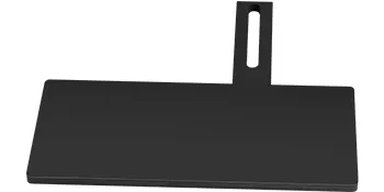 Plantilla de cuchilla para amoladora de banda VEVOR negra con diseño rectangular y pestaña de montaje ranurada