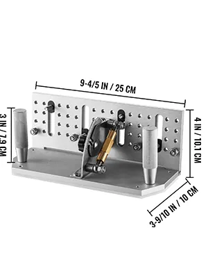 VEVOR-Messervorrichtung für Bandschleifer mit den Maßen: 25 cm x 10,1 cm x 10 cm.
