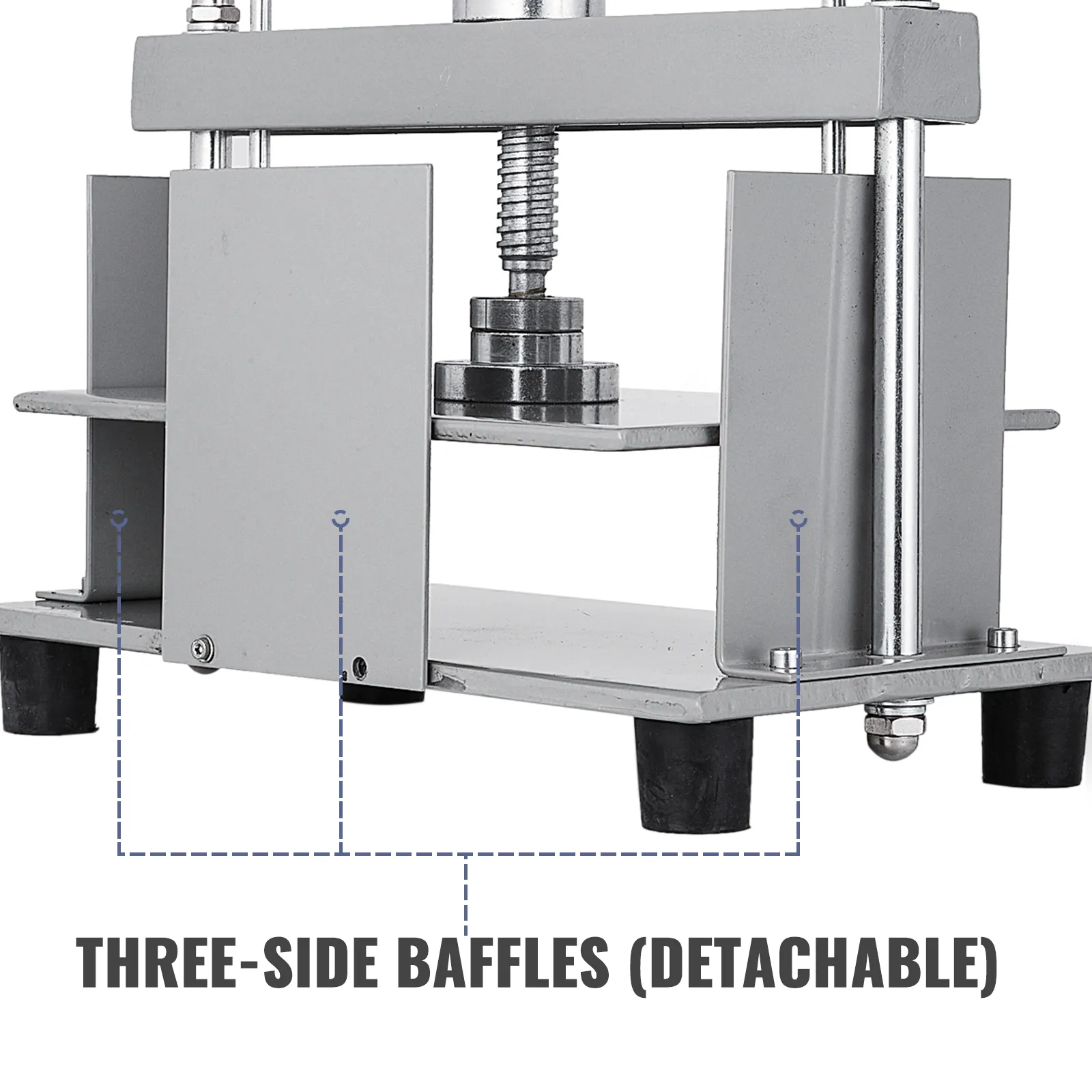 VEVOR manual paper press machine with three-side detachable baffles.
