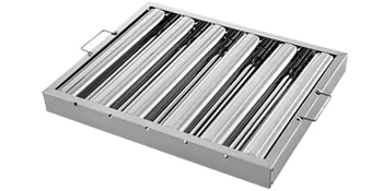 stainless steel VEVOR hood filters with baffle design and handles.