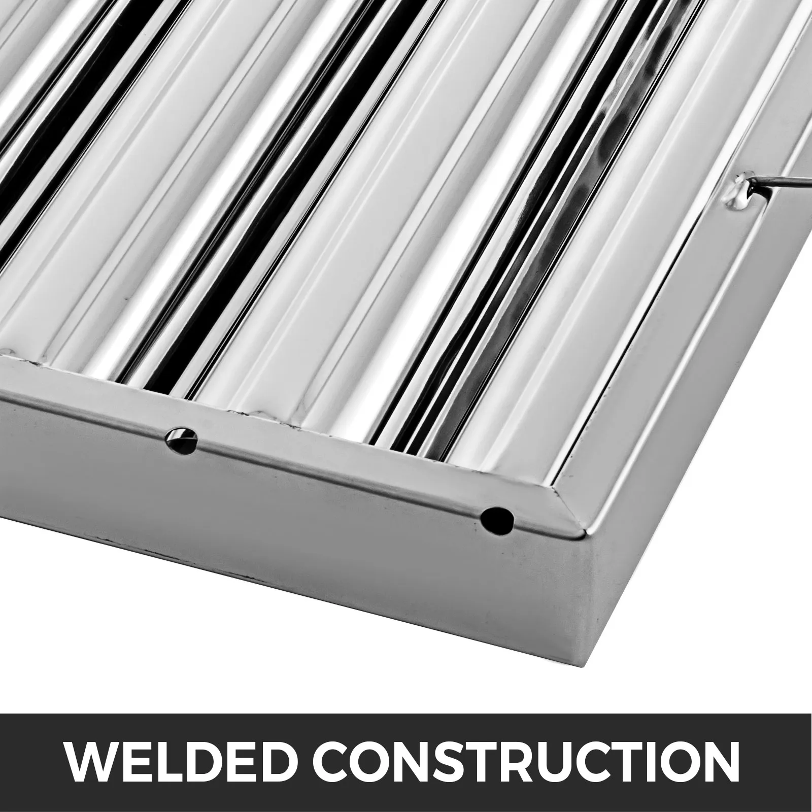 VEVOR hood filters with welded construction in close-up view.