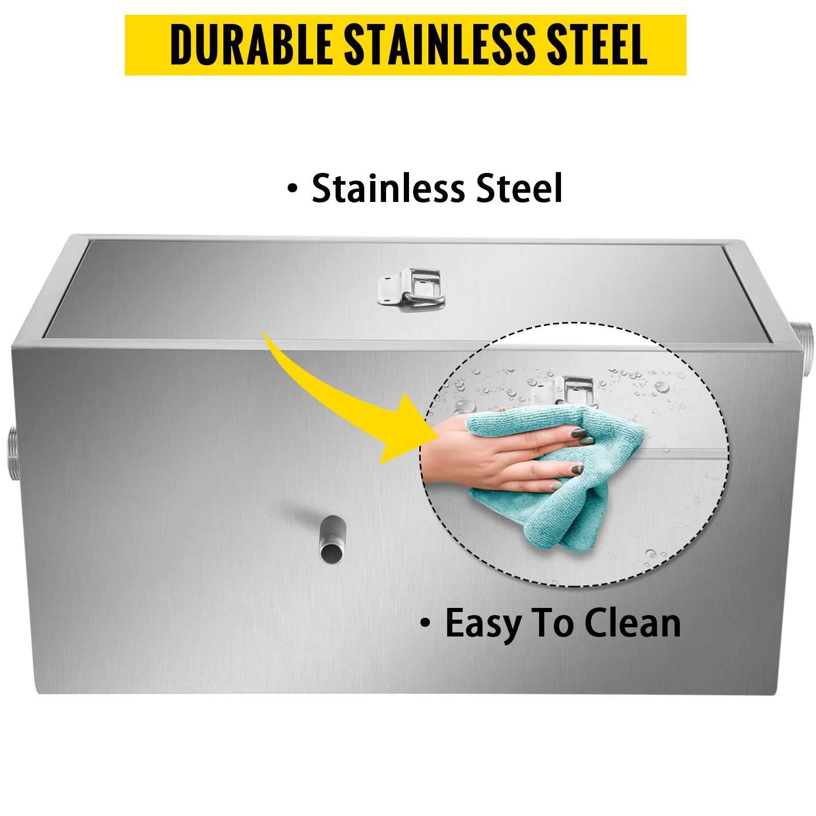 VEVOR gewerblicher Fettabscheider, Edelstahl, leicht zu reinigen, langlebig.