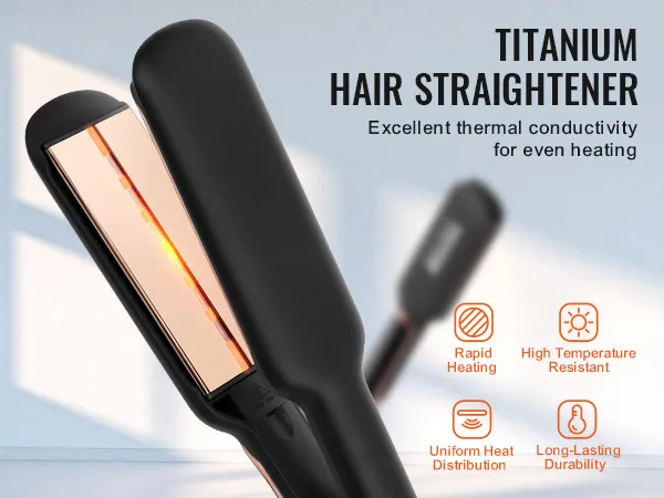 Stijltang van titanium met snelle opwarming, hoge temperatuurbestendigheid en lange levensduur.