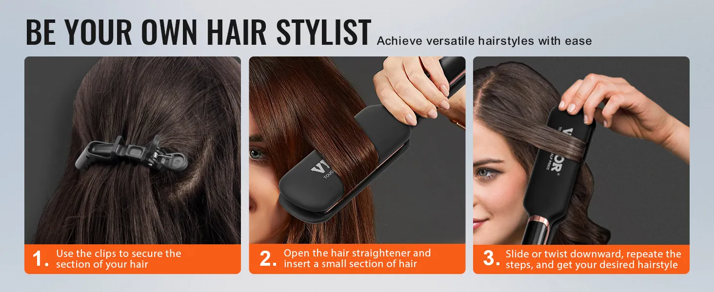 Word uw eigen haarstylist met de VEVOR stijltang voor veelzijdige kapsels.