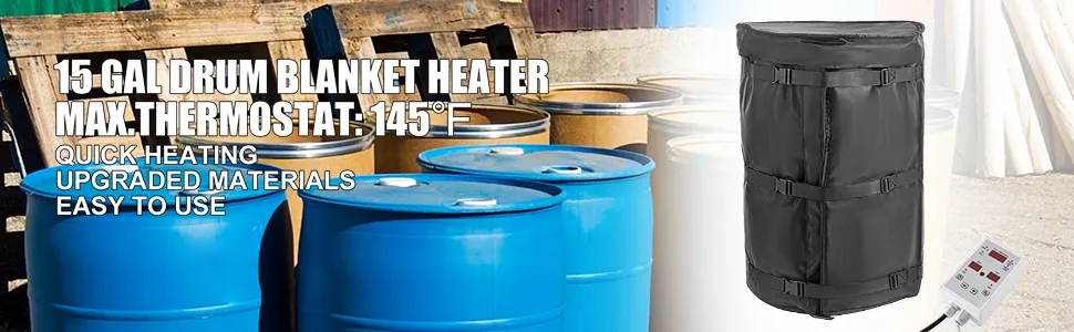 VEVOR 55 Gallon Metal Drum Heater 1200 Watt 10 Inch Width, 86-302 - Main Image