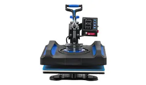 Máquina de prensado térmico VEVOR con pantalla digital y mango ajustable.