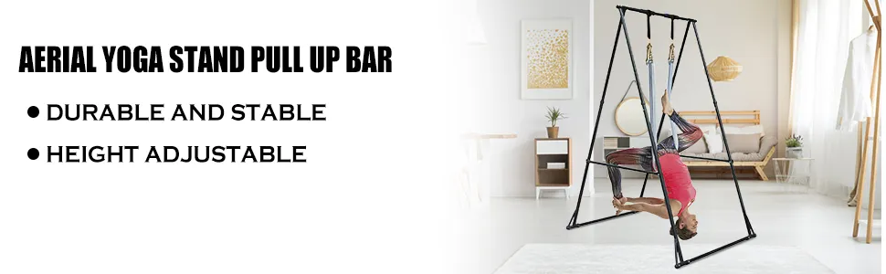 VEVOR pull up bar for aerial yoga, durable, stable, and height adjustable stand.