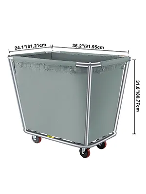 Camión cesta VEVOR con ruedas y dimensiones 36,2"x24,1"x31,8".