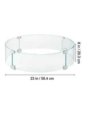 Protector contra el viento para fogatas VEVOR, 23 pulgadas/58,4 cm de diámetro, 8 pulgadas/20,3 cm de altura.