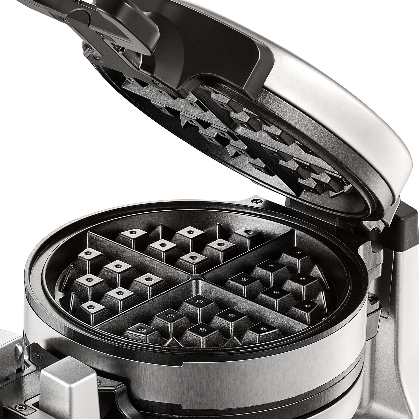 VEVOR 2-Layer Waffle Maker, 2 Pieces per Batch, 1400W Round
