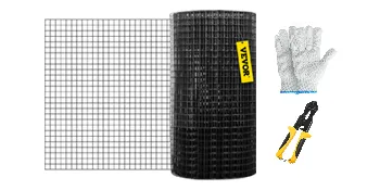 VEVOR hardware cloth with gloves and wire cutters, perfect for fencing and gardening.
