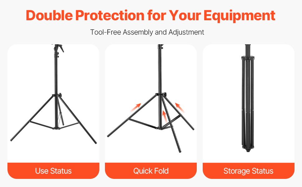 VEVOR Photography Light Stand – 12.8 ft/390 cm, Max Load 5kg