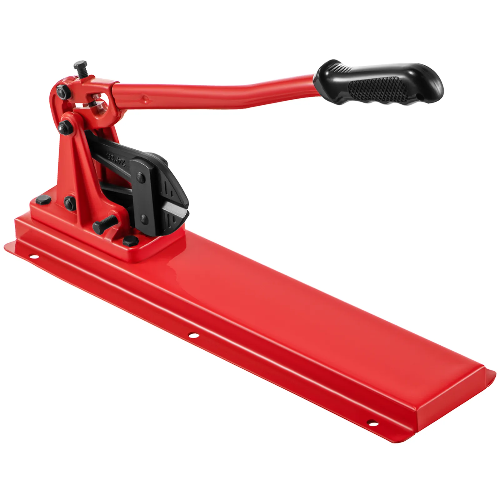 roter VEVOR-Tischklopfer mit schwarzem Griff und stabiler Metallbasis.