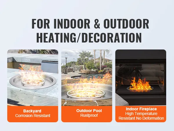 Sartén para fogata VEVOR para patio trasero, piscina al aire libre, calefacción y decoración con chimenea interior.