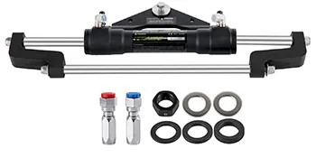 VEVOR hydraulic steering cylinder with fittings, nuts, and washers