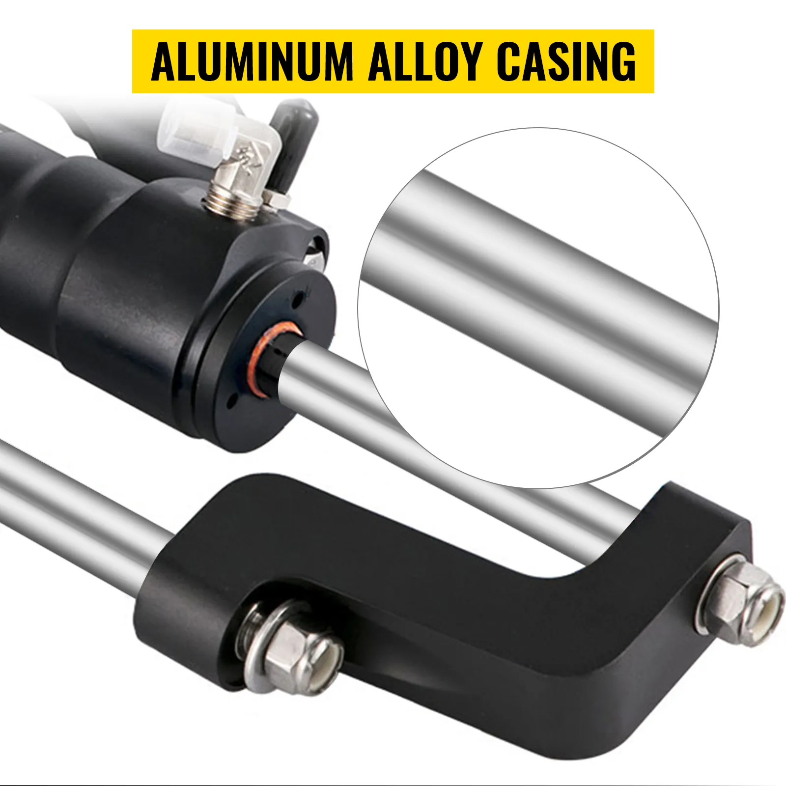 VEVOR hydraulic outboard steering kit with aluminum alloy casing.