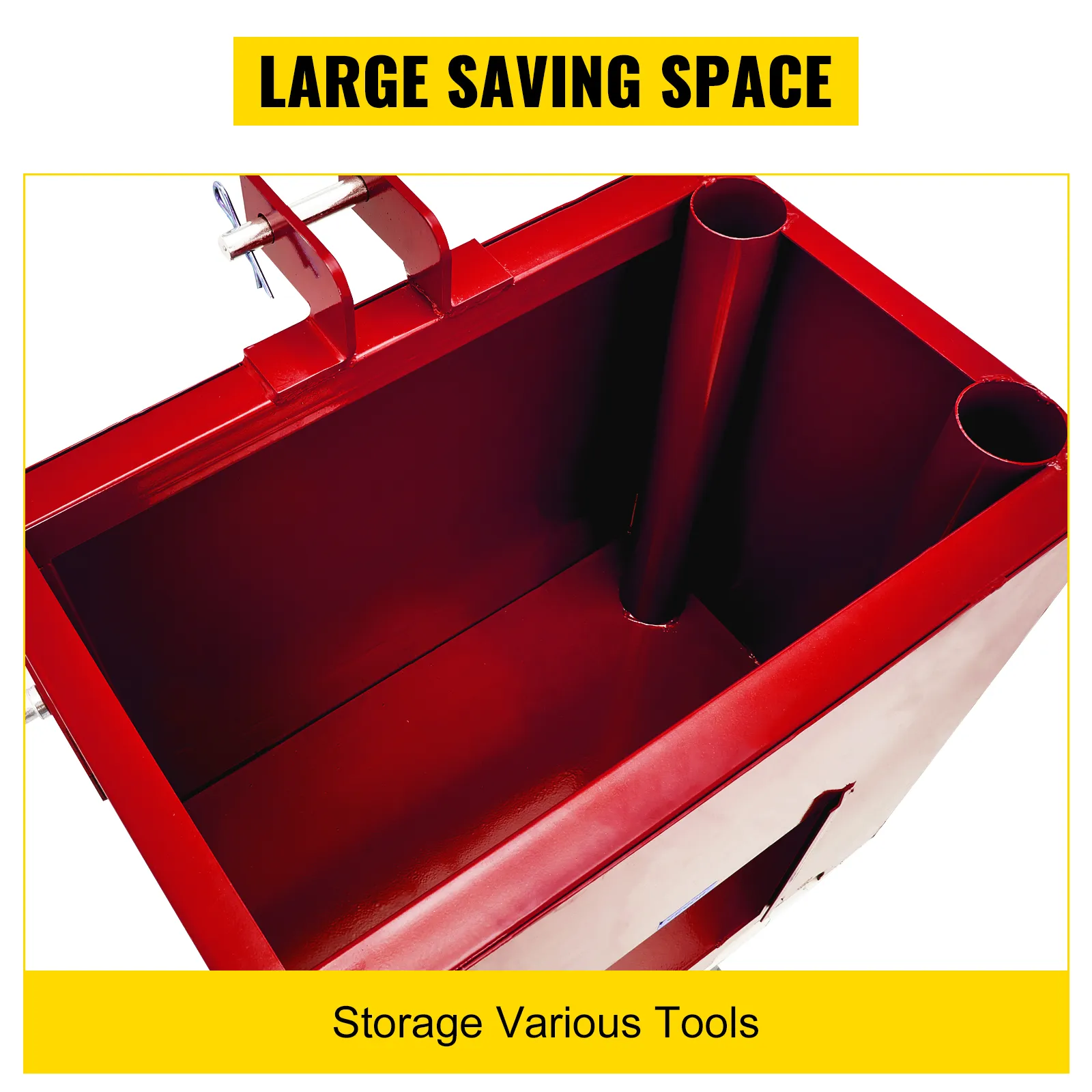 Caja de lastre de 3 puntos VEVOR con gran espacio de ahorro para el almacenamiento de diversas herramientas.