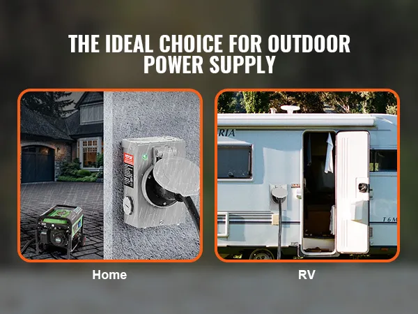 VEVOR generator cord kit for home and rv, ideal for outdoor power supply.