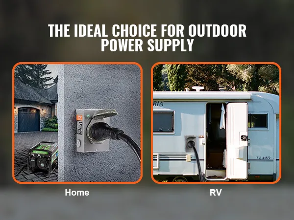 VEVOR generator cord kit for outdoor power supply connected to home and rv.