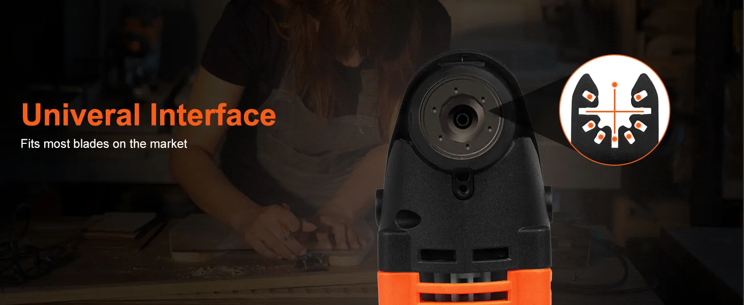 VEVOR oscillating tool with universal interface fits most blades on the market.