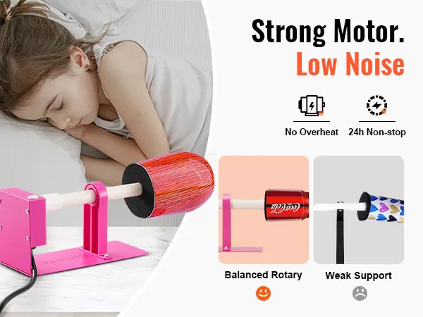 Volteador de tazas VEVOR con motor potente, bajo nivel de ruido, sin sobrecalentamiento, funcionamiento ininterrumpido durante 24 horas, soporte giratorio equilibrado.