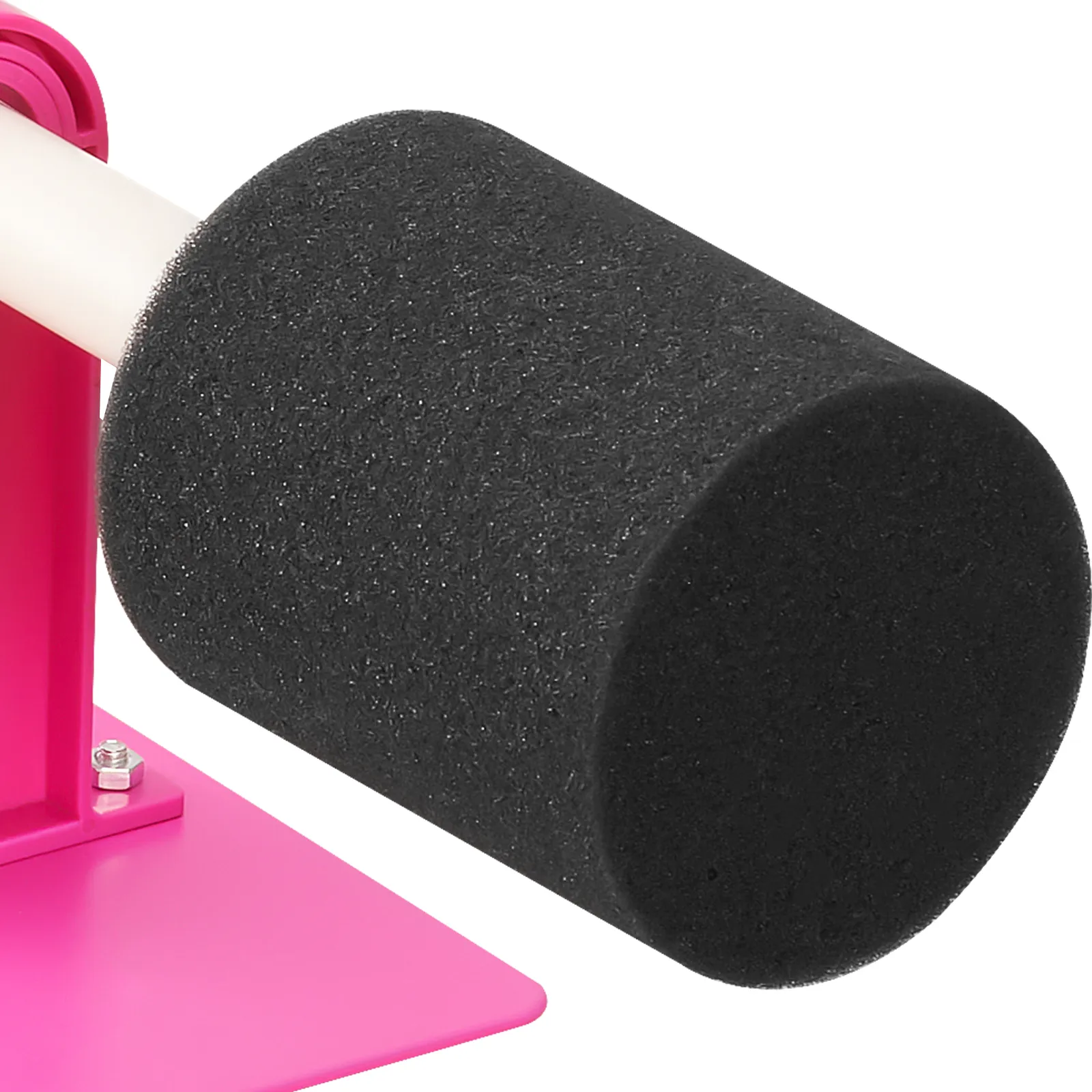 Volteador de tazas VEVOR con rodillo de espuma negro y base rosa para manualidades y proyectos de bricolaje.