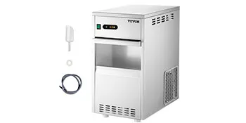Máquina para fabricar hielo comercial en forma de copo de nieve VEVOR con pala y manguera de suministro de agua
