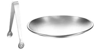 stainless steel bowl and tongs set for VEVOR ice ball press.