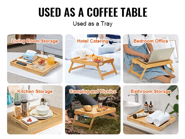 VEVOR bedtafeltje voor gebruik in woonkamers, hotels, slaapkamers, keukens, op campings en in badkamers.