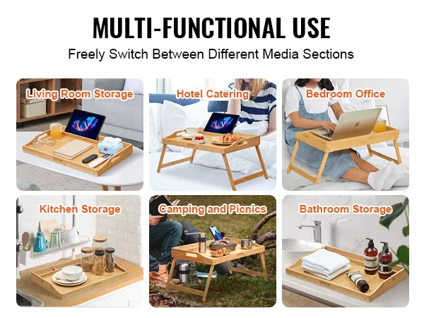Multifunktionaler VEVOR-Betttabletttisch für Wohnzimmer, Schlafzimmer, Büro, Hotel, Küche und Camping.
