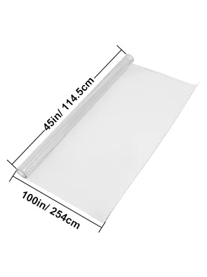 VEVOR clear table cover protector, 45in x 100in roll, transparent and durable.