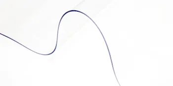 clear table cover protector with a gentle wave on a white background.