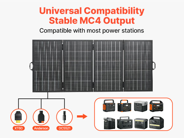 VEVOR 400W Foldable Solar Panel with Frame, 16BB N-Type