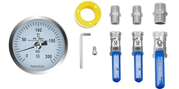 thermometer, valves, fittings, and tools for VEVOR maple syrup evaporator pan.