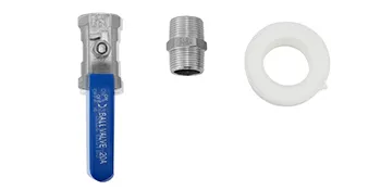 válvula de bola, conector de ajuste y anillo de sellado para la bandeja del evaporador de jarabe de arce VEVOR.