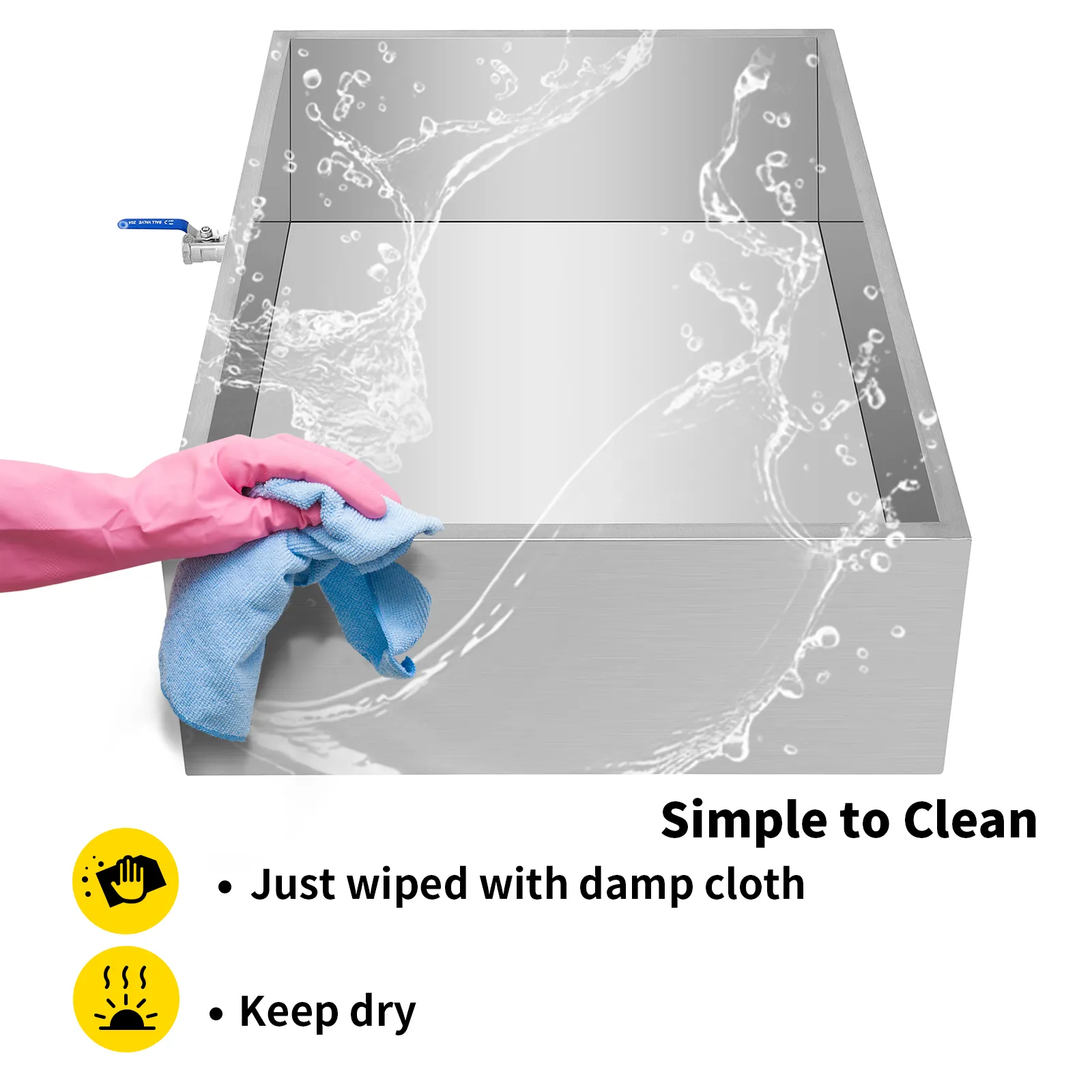 Evaporador de jarabe de arce VEVOR, fácil de limpiar con un paño húmedo, mantener seco. fácil de limpiar.