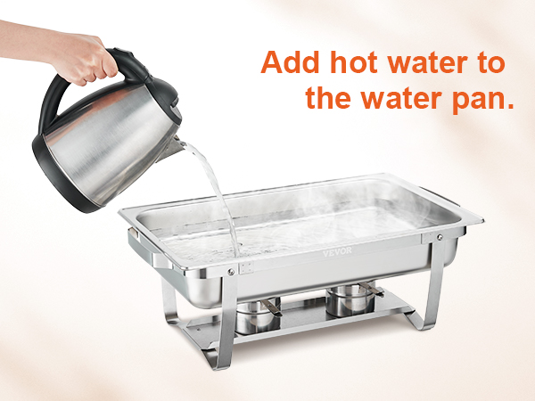 調理器具 Hide VEVOR 2-Pack Rectangle Chafing Dish Set 2 Full-Size 8Qt Pan