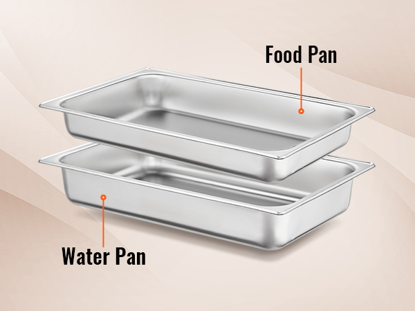 WDRENTOOL - Plat à Frire Carré En Inox 6L Avec Couvercle, Idéal Buffet Et Réceptions - 5