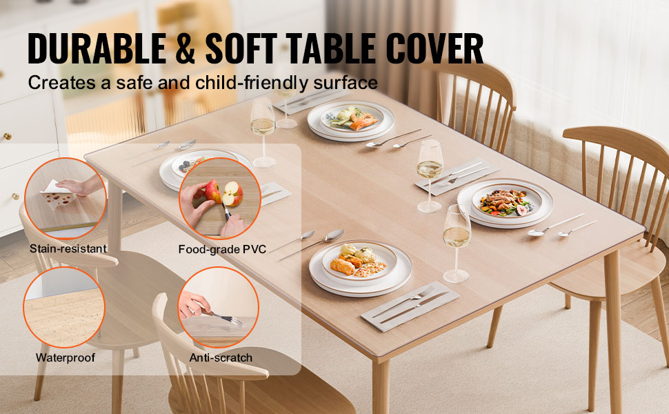 Warmstar Transparenter Tischschutz – 2 Mm Dick, 107,7x152,4 Cm – Schutzfolie Für Couchtisch, Esstisch, Schreibtisch