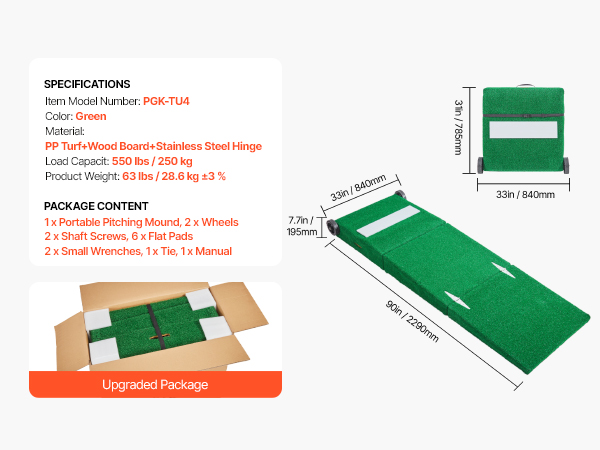 Tragbarer Pitching Mound Für Baseball – Mit Regulation Pitchers Rubber, Für Indoor & Outdoor Training